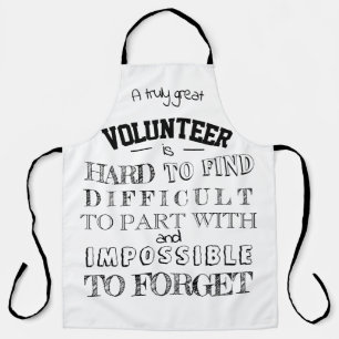 Volunteer Appreciation Thank you Gift script white Apron