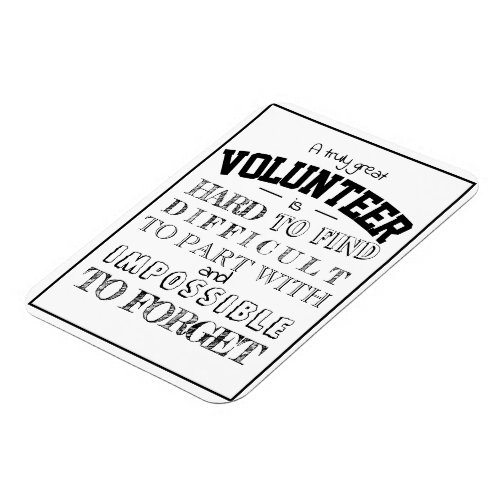 Volunteer Appreciation Thank you Gift script white Magnet
