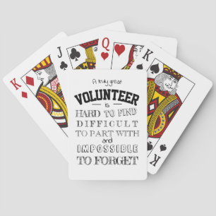 Volunteer Appreciation Thank you Gift Whimsical Poker Cards