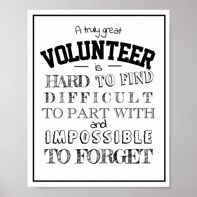 Volunteer Appreciation Thank you office decor wall (Front)