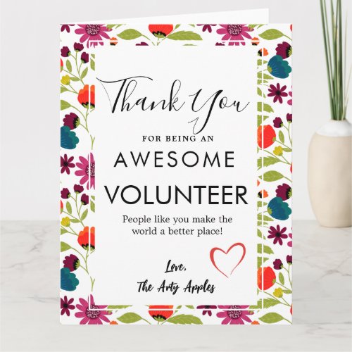 volunteer appreciation week  card