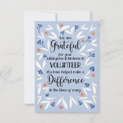 volunteer appreciation week pattern card