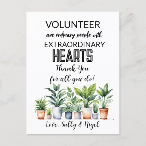 volunteer appreciation week postcard