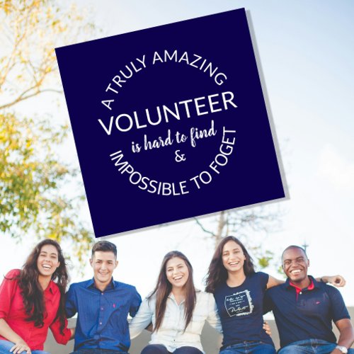 Volunteer Appreciation Week Sign | Thank You Volun Square Business Card
