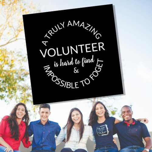 Volunteer Appreciation Week Sign | Thank You Volun Square Business Card