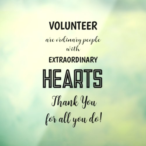 volunteer appreciation week sign thanks