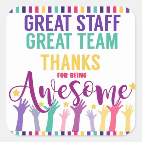 volunteer appreciation week thank you square sticker