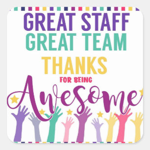 volunteer appreciation week thank you square sticker