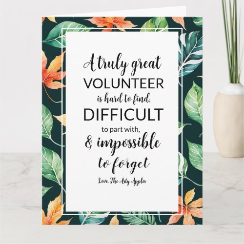 volunteer appreciation week tropical card