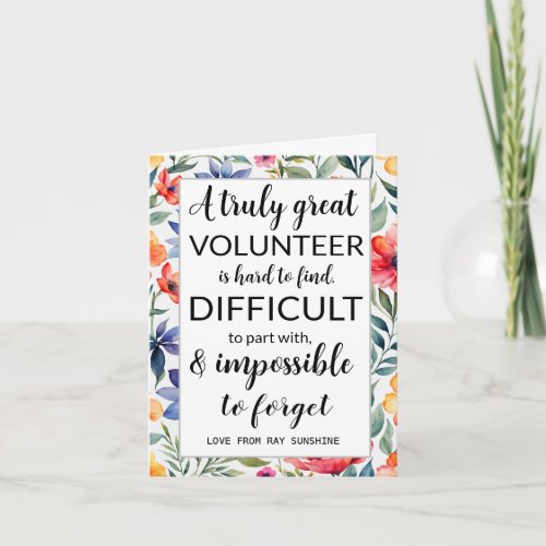 volunteer appreciation week tropical card