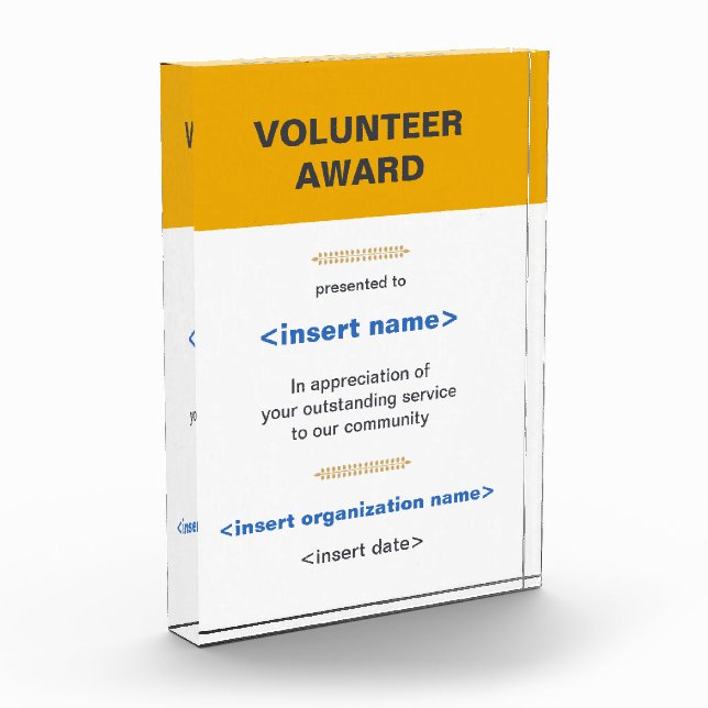 Volunteer Award Block (Left)