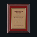 Volunteer Award Plaque<br><div class="desc">Award plaque in quiet harmonized colours to be used by NGOs for recognition of their volunteers achievements. It is designed for you by zigzagcolours on www.zazzle.com. Best buy</div>