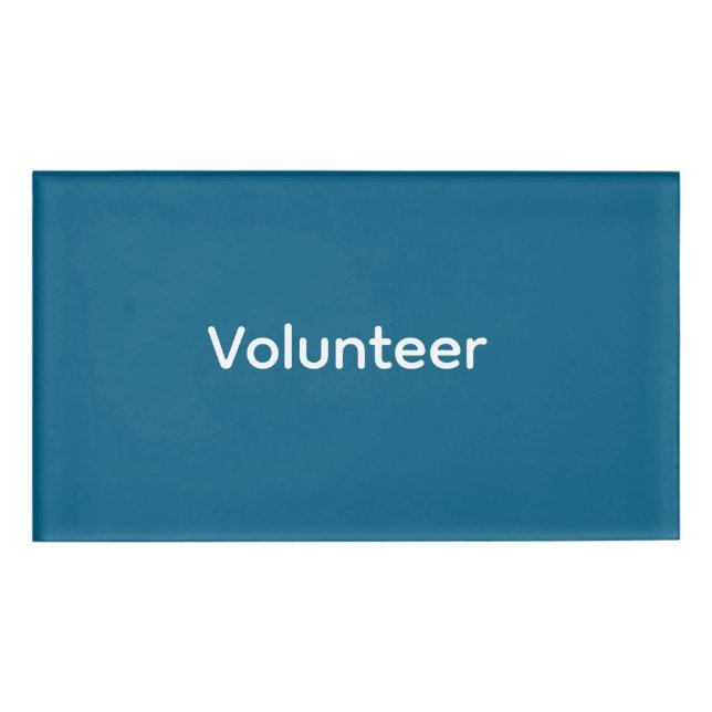 Volunteer Badge - Blue (Front)
