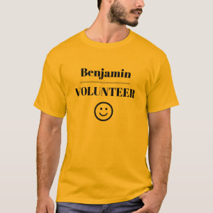 Volunteer Badge Custom Name Staff Team  T-Shirt