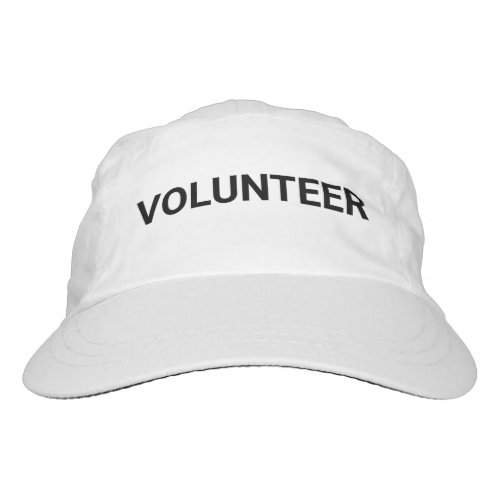 Volunteer black  white simple elegant hat