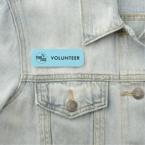 Volunteer Blue or Any Color Business Logo Name Tag