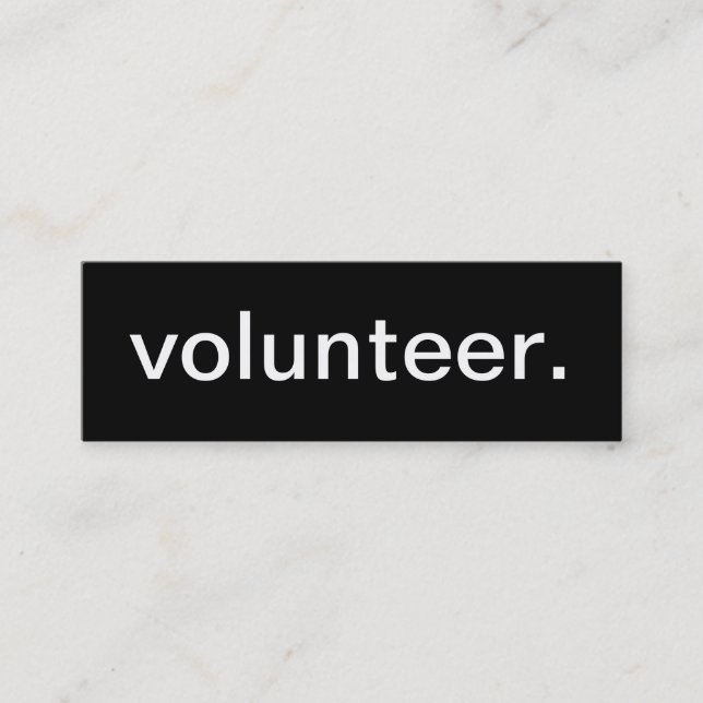 Volunteer Business Card (Front)