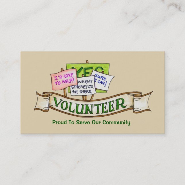 Volunteer Business Card (Front)