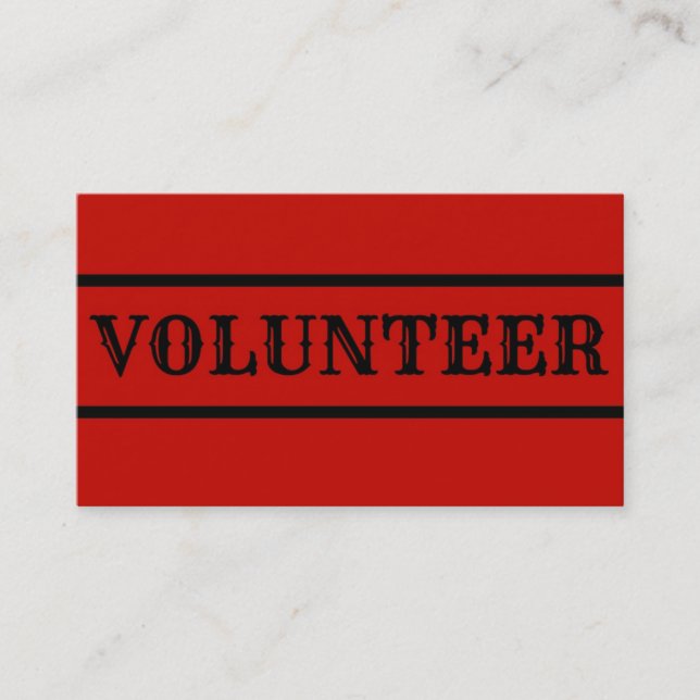 Volunteer Business Card (Front)