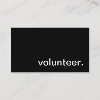 Volunteer Business Card