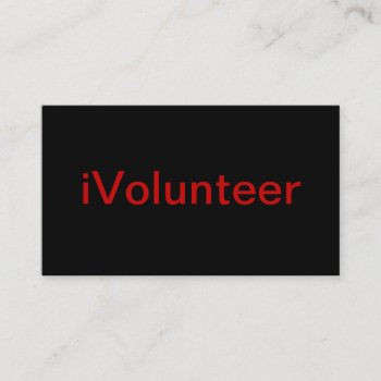 Volunteer Business Card by HolidayZazzle at Zazzle