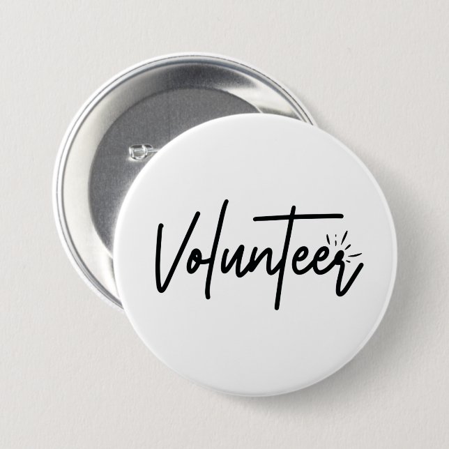 Volunteer  button (Front & Back)