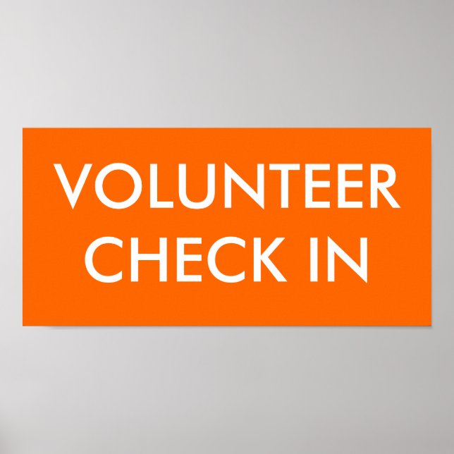 VOLUNTEER CHECK IN POSTER (Front)