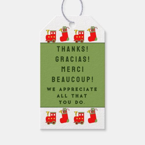 Volunteer Christmas Holiday Gift Tags