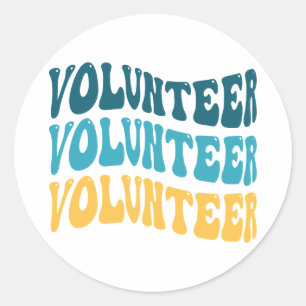 Volunteer Classic Round Sticker