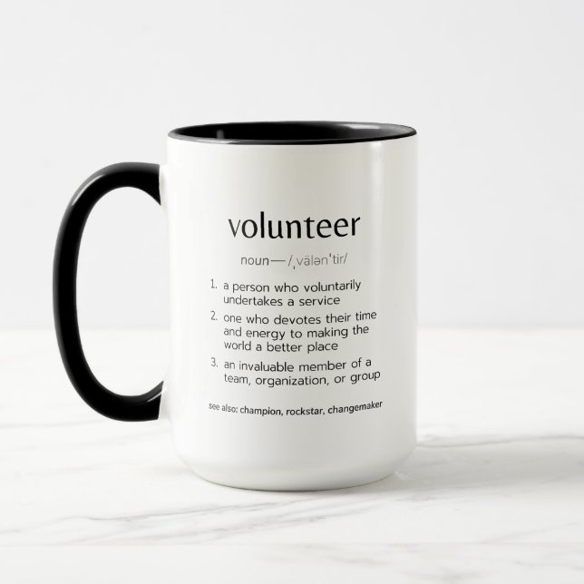 Volunteer Coffee Mug (Left)