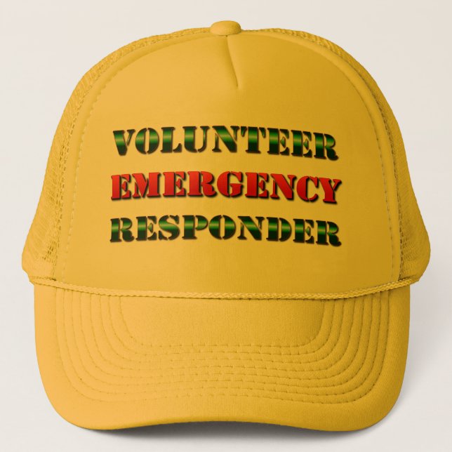Volunteer Emergency Responder Trucker Hat (Front)