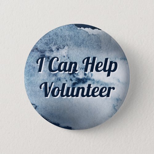 Volunteer Event I Can Help Royal Blue Modern Button