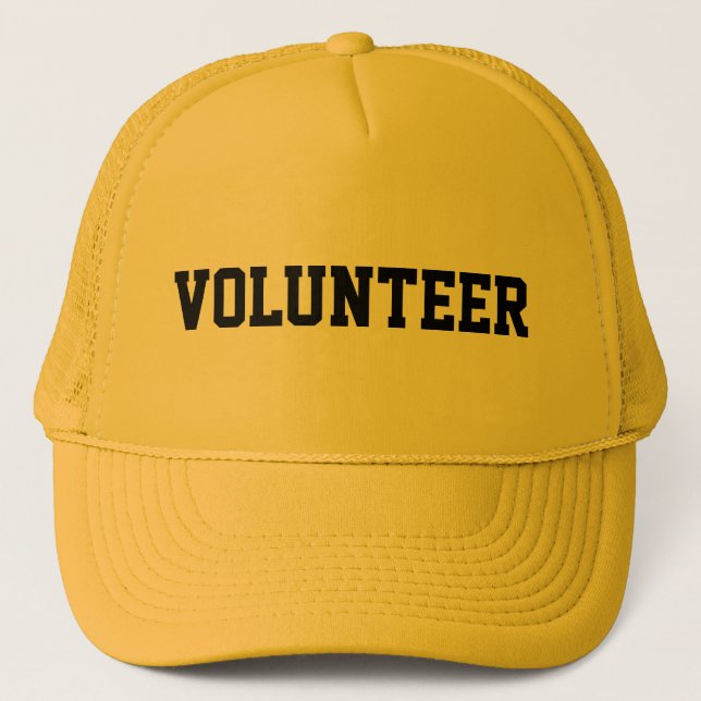 Volunteer Event Label Customized Trucker Hat (Front)