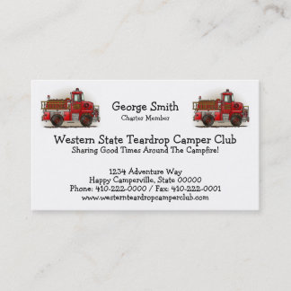 Volunteer Fire Truck Business Card