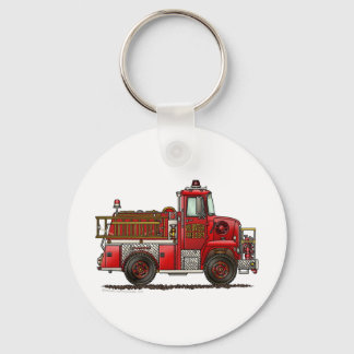 Volunteer Fire Truck Firefighter Keychain