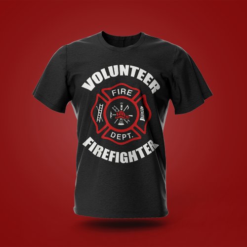 Volunteer Firefighter Badge T_Shirt