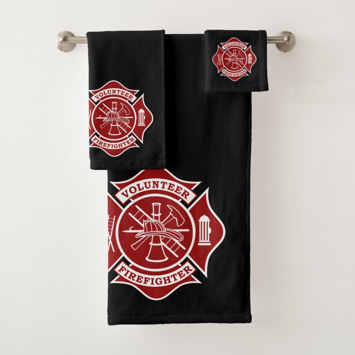 Volunteer Firefighter Bath Towels Set 