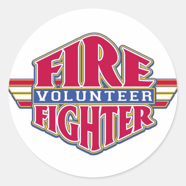 Volunteer Firefighter Classic Round Sticker (Front)