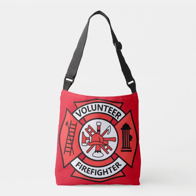 Volunteer Firefighter Crossbody Bag (Front)