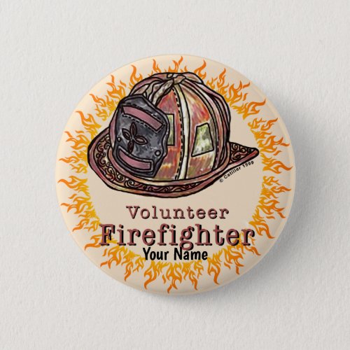 Volunteer Firefighter custom name pin