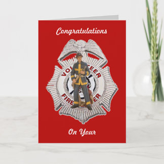 Volunteer Firefighter Custom Retirement Card