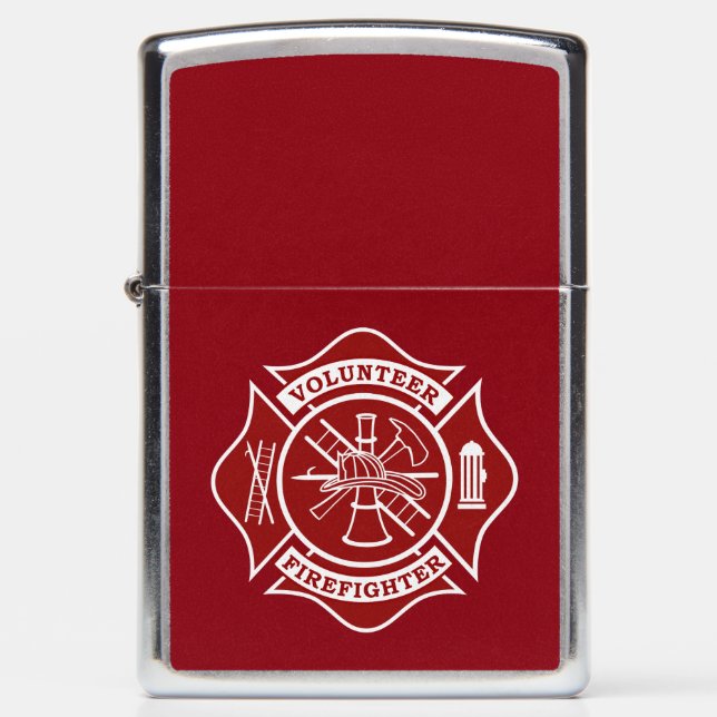 Volunteer Firefighter / Fire Dept Zippo Lighter (Front)