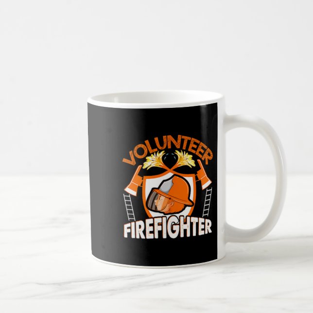 Volunteer Firefighter Fireman Gift Proud Firefight Coffee Mug (Right)