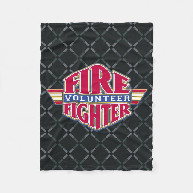 Volunteer Firefighter Fleece Blanket (Front)