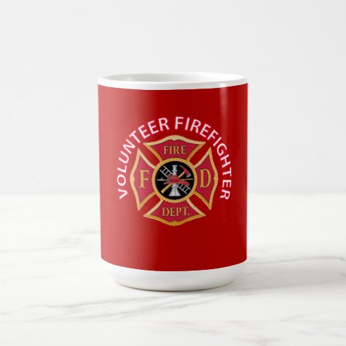 Volunteer Firefighter Maltese Cross Coffee Mug