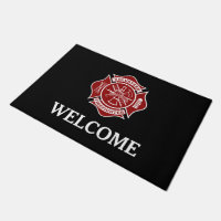 Volunteer Firefighter Maltese Cross Doormat