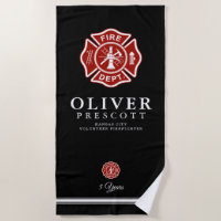 Volunteer Firefighter | Maltese Cross Symbol Black