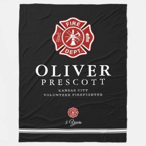 Volunteer Firefighter | Maltese Cross Symbol Black