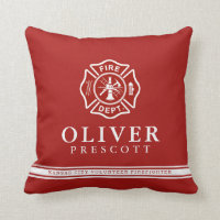 Volunteer Firefighter | Maltese Cross Symbol Red