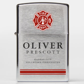 Volunteer Firefighter | Maltese Cross Symbol Zippo Lighter